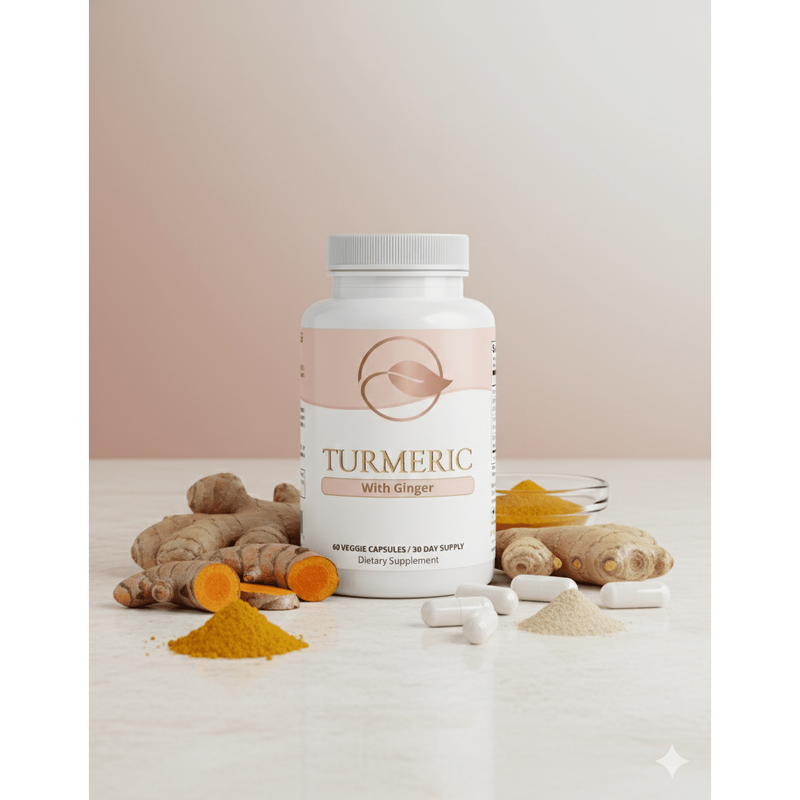 Bellawell Health Turmeric & Ginger Formula - by Bellawell Capsules Light Gray