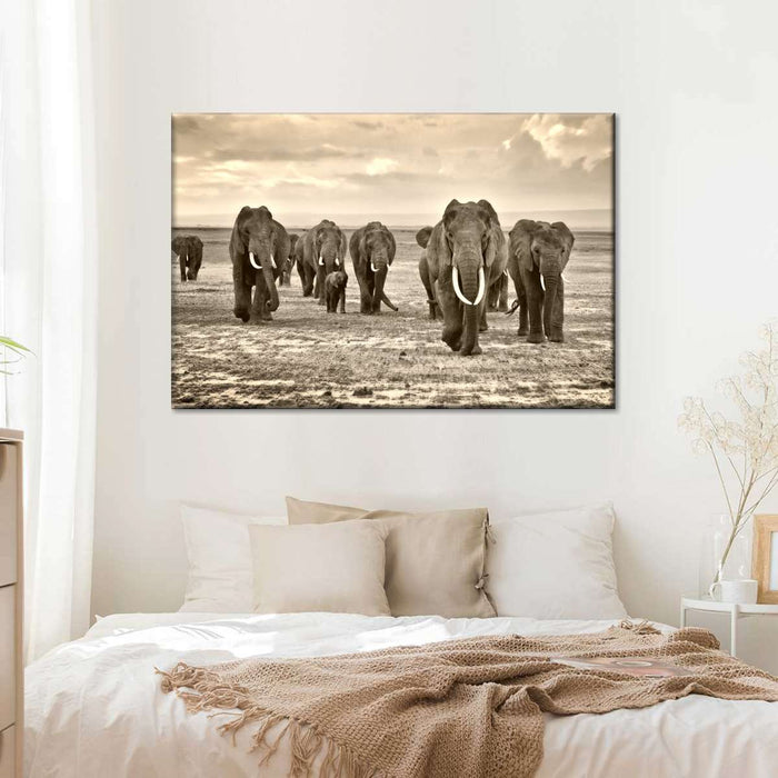 Herd Of Elephants Wall Art