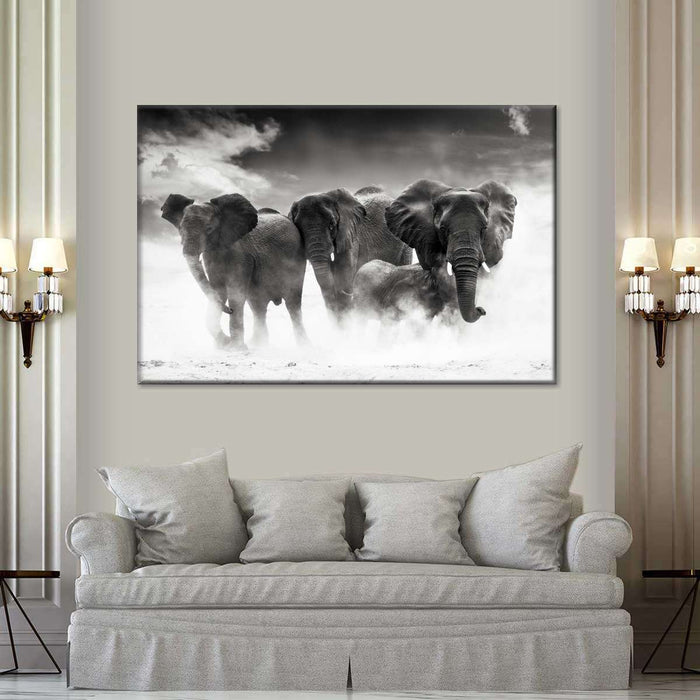 Etosha Park Elephants Wall Art