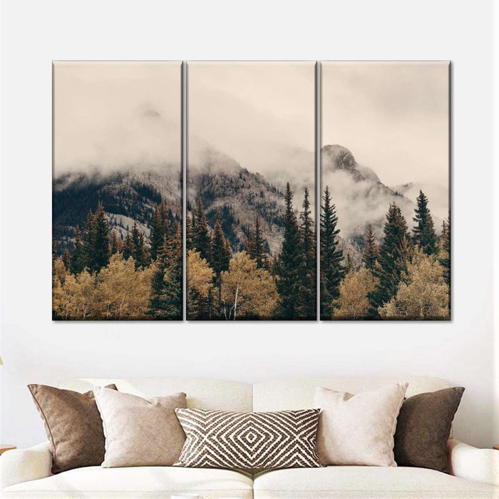 Foggy Banff National Park Wall Art