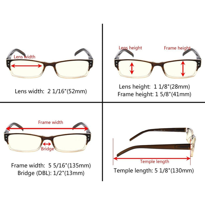 Eyekeeper.Com - Two-Tone Color Computer Reading Glasses Cg012