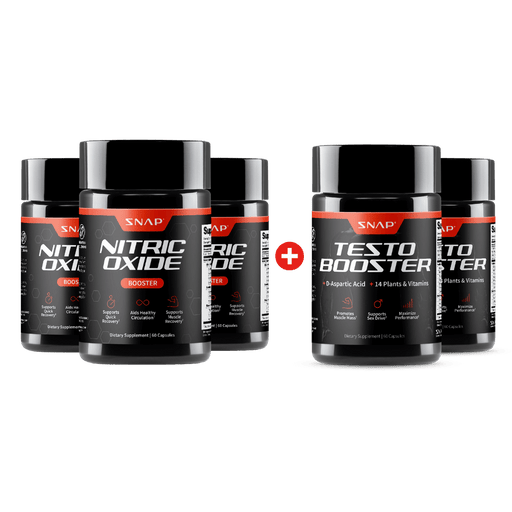 Snap Supplements Ultimate Nitric Oxide + Testo Booster Bundle - Buy 3, Get 2