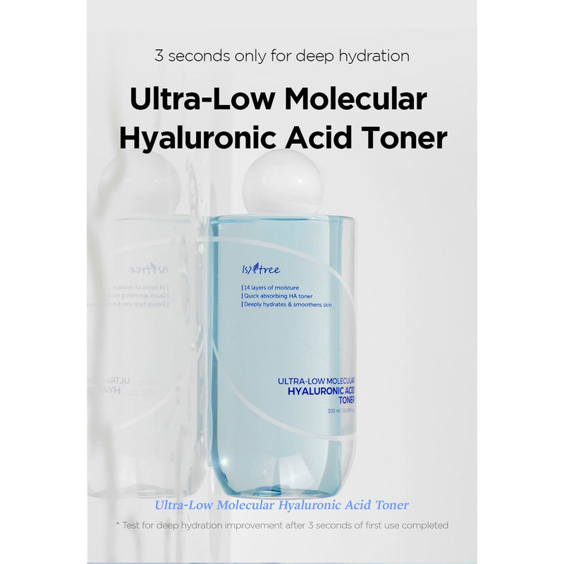 AsiaBeautyMall Isntree Ultra-Low Molecular Hyaluronic Acid Toner Toner Lotion
