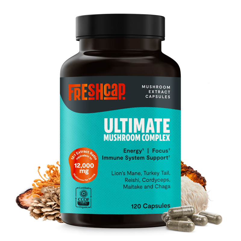 FreshCap Mushrooms Organic Mushroom Complex Supplement Capsules Capsules