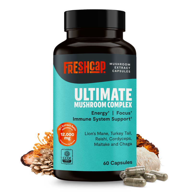 FreshCap Mushrooms Organic Mushroom Complex Supplement Capsules Capsules