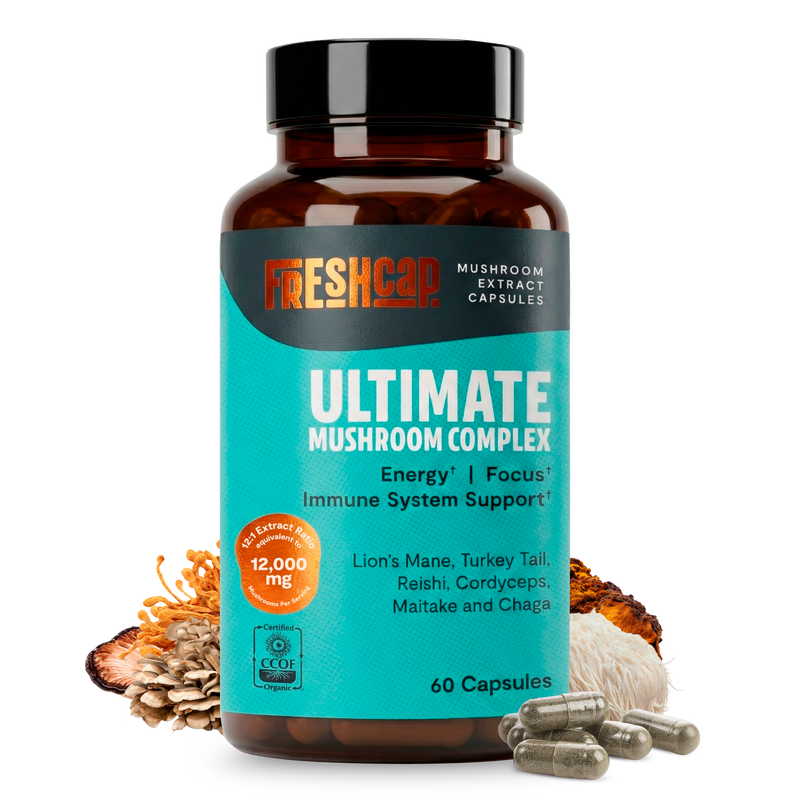 FreshCap Mushrooms Organic Mushroom Complex Supplement Capsules Capsules