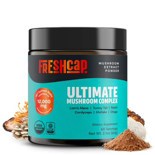 FreshCap Mushrooms Organic Mushroom Extract Powder Blend Powder