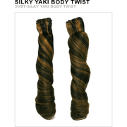 VIP Extensions Unique Human Hair Silky Yaki Body Twist 14 Inch Hair Extension