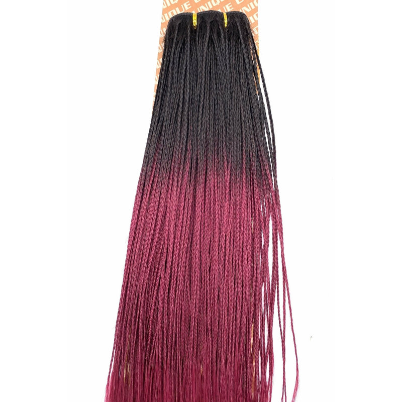 VIP Extensions Unique Micro Braid  14" T1B Burgundy / 100% Human Hair Hair Extensions