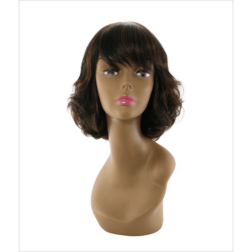 VIP Extensions Unique's 100% Human Hair Full Wig / Style "A6" Wig White Smoke P1B/350 Piano Off Black/Orange Blonde,P1B/BURG