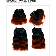 VIP Extensions Unique's Human Hair Spanish Wave 4 Piece Hair Extension