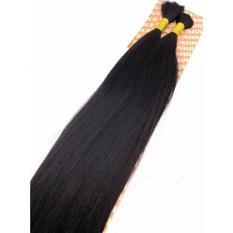 VIP Extensions Unique's Yaki Bulk 20' / 100% Human Hair Hair Extensions