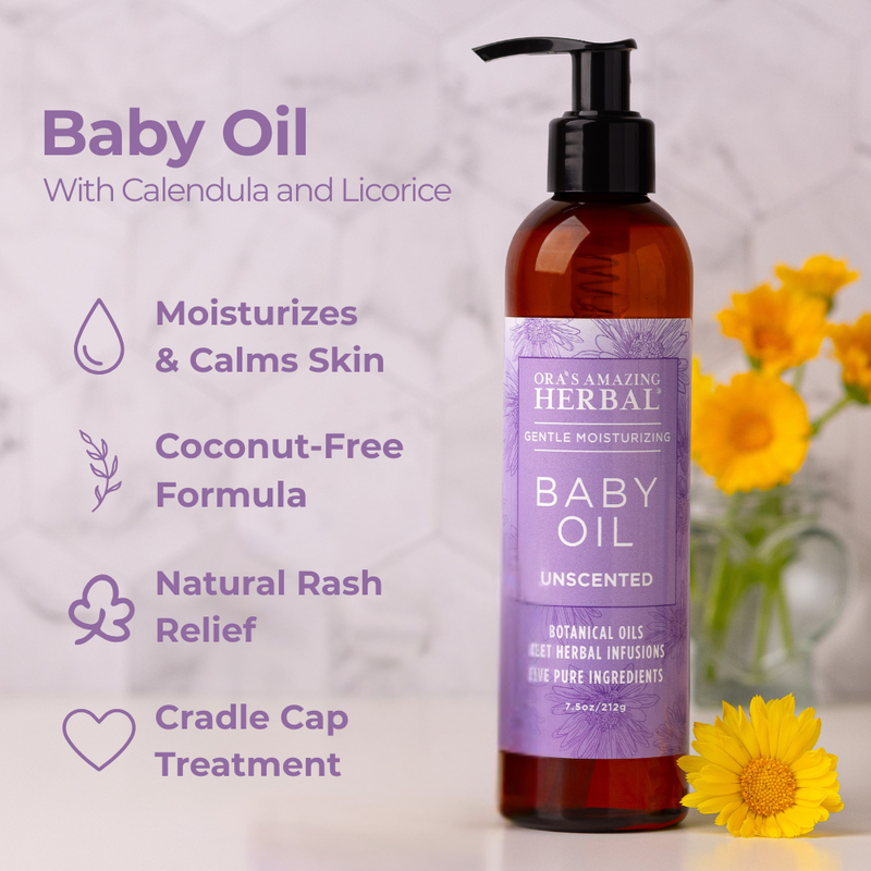 Ora's Amazing Herbal Baby Oil with Calendula and Licorice