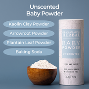 Ora's Amazing Herbal Talc Free Baby Powder, Unscented, Corn Free