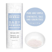 Ora's Amazing Herbal Talc Free Baby Powder, Unscented, Corn Free