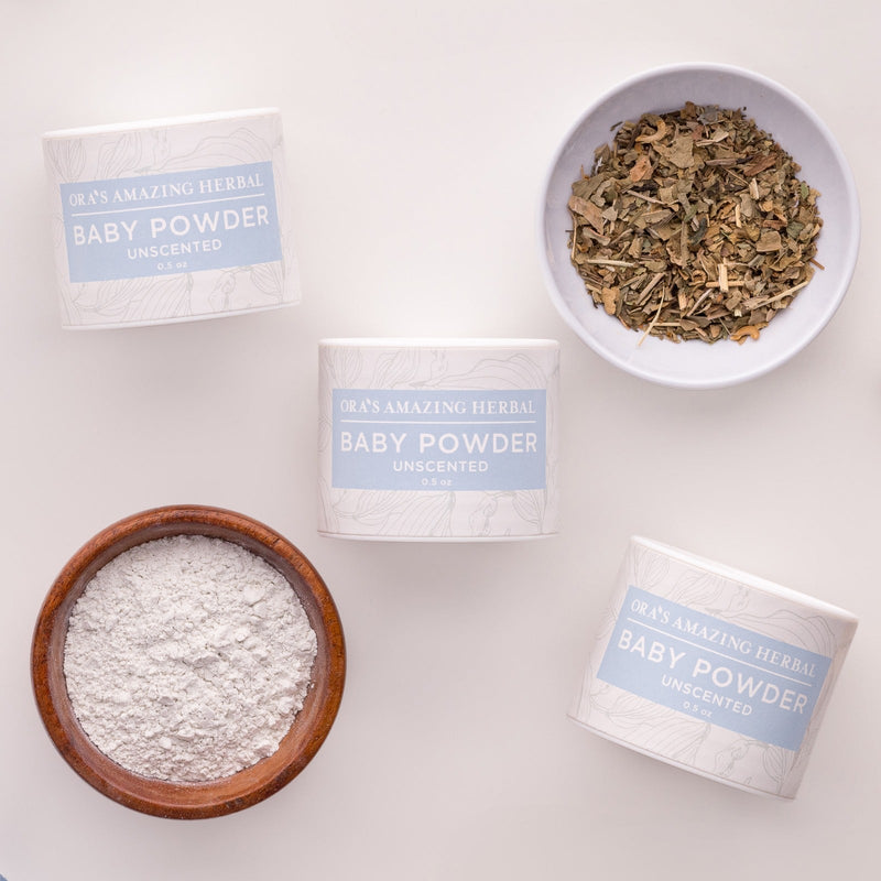 Ora's Amazing Herbal Talc Free Baby Powder, Unscented, Corn Free