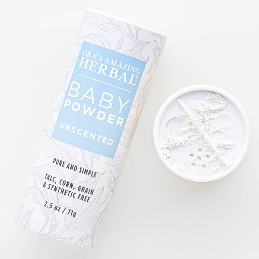 Ora's Amazing Herbal Talc Free Baby Powder, Unscented, Corn Free