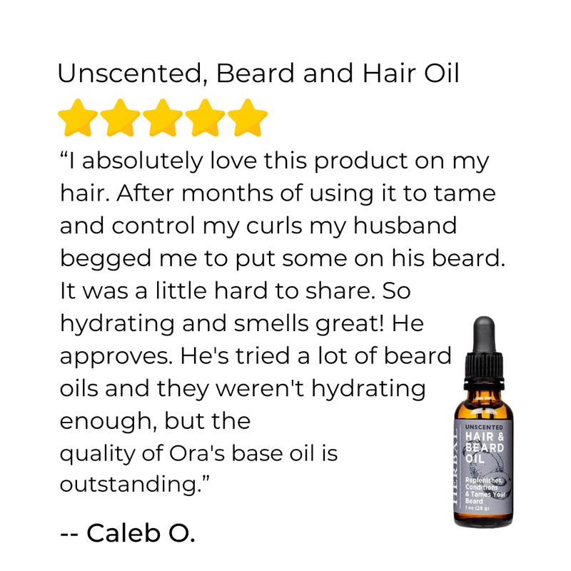 Ora's Amazing Herbal Unscented, Beard and Hair Oil