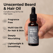 Ora's Amazing Herbal Unscented, Beard and Hair Oil