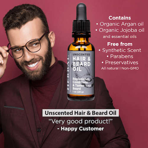 Ora's Amazing Herbal Unscented, Beard and Hair Oil 1oz