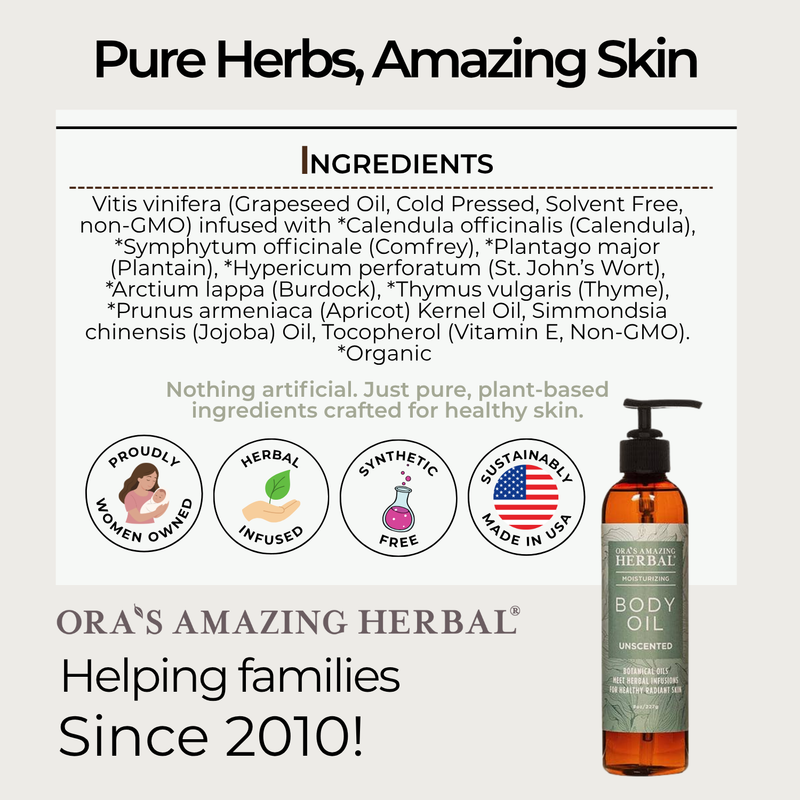 Ora's Amazing Herbal Unscented Body & Facial Cleansing Oil Body Oil