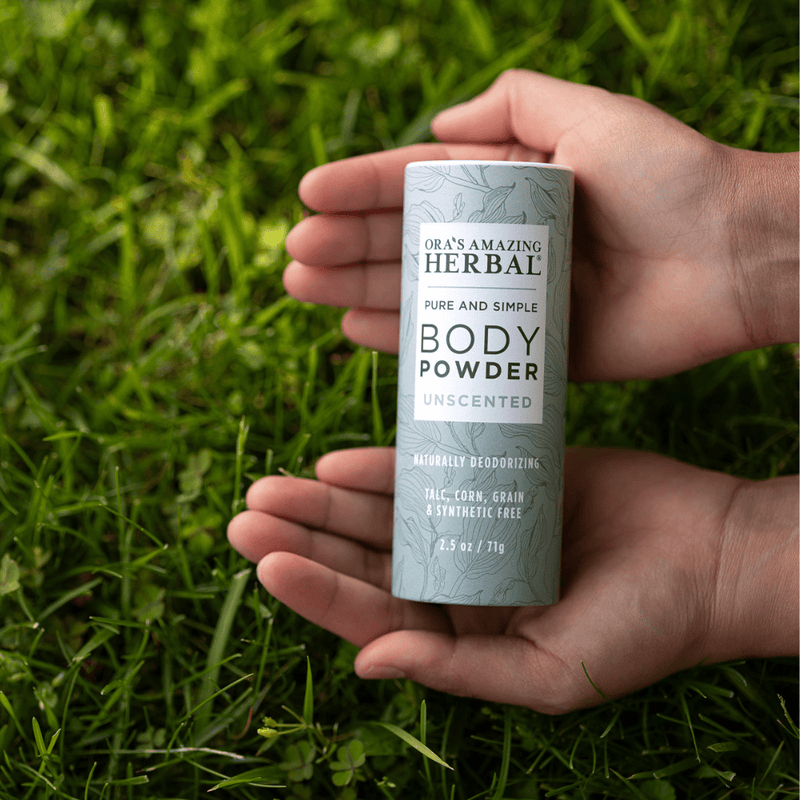Ora's Amazing Herbal Talc Free Body Powder, Unscented Body Powder