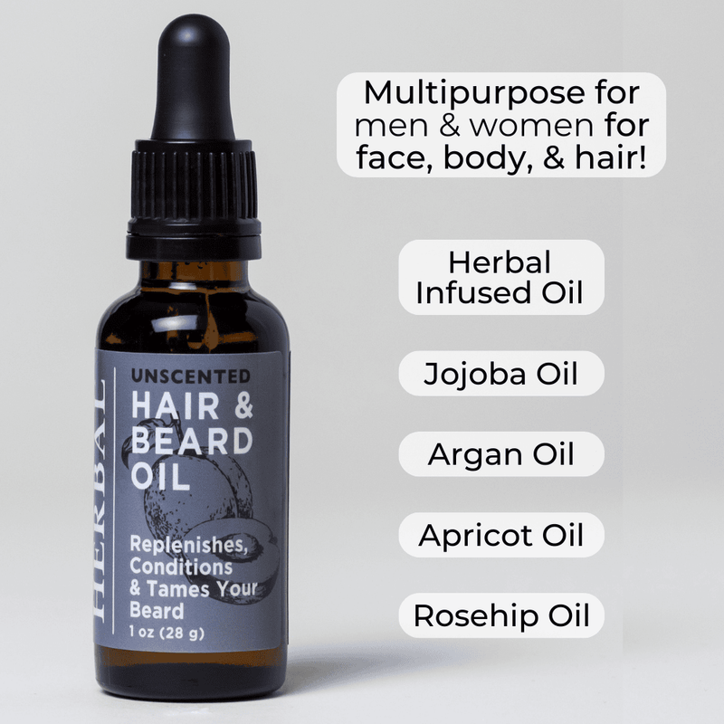 Ora's Amazing Herbal Unscented, Beard and Hair Oil
