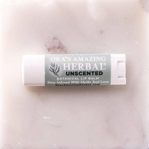 Ora's Amazing Herbal Natural Unscented Lip Balm, Fragrance Free Lip Balm 0.14oz