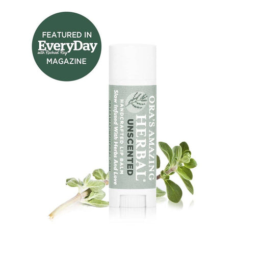 Ora's Amazing Herbal Natural Unscented Lip Balm, Fragrance Free Lip Balm Face Care