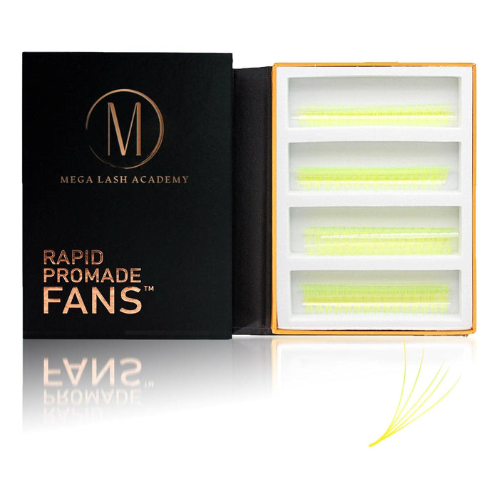 Mega Lash Academy - UV - Lemon 5D Rapid Promade Fans - 600 Fans