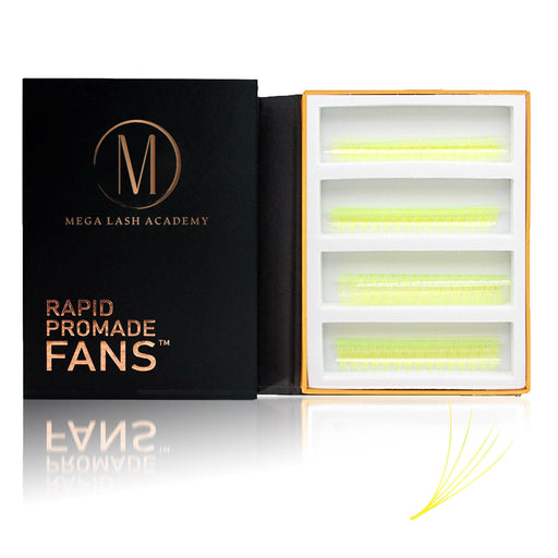 Mega Lash Academy UV - Lemon 5D Rapid Promade Fans - 600 Fans Promade Fans