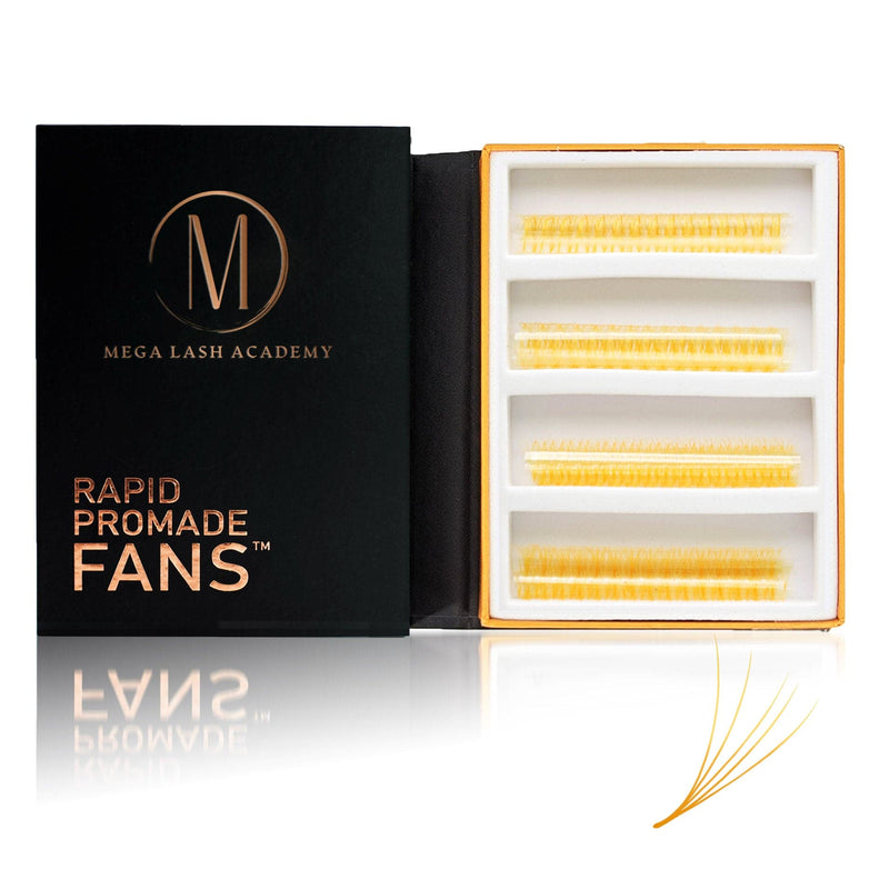 Mega Lash Academy UV - Marigold 5D Rapid Promade Fans - 600 Fans Promade Fans