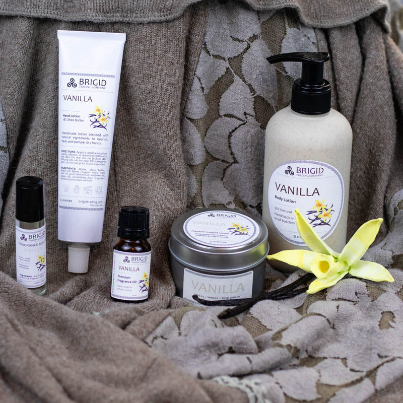 Brigid Trading Company Vanilla Soy Wax Candle - French, Tahitian, and Madagascar Vanillas Premium Scented Candle