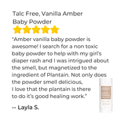 Ora's Amazing Herbal Talc Free Baby Powder, Real Vanilla Amber