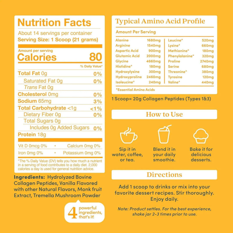 Further Food Vanilla Collagen Peptides Powder Collagen