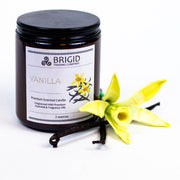 Brigid Trading Company Vanilla Soy Wax Candle - French, Tahitian, and Madagascar Vanillas Premium Scented Candle