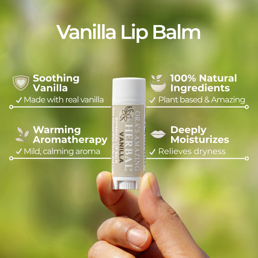 Ora's Amazing Herbal Natural Lip Balm, Herbal Infused, Vanilla