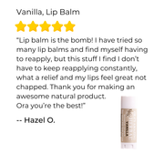 Ora's Amazing Herbal Natural Lip Balm, Herbal Infused, Vanilla