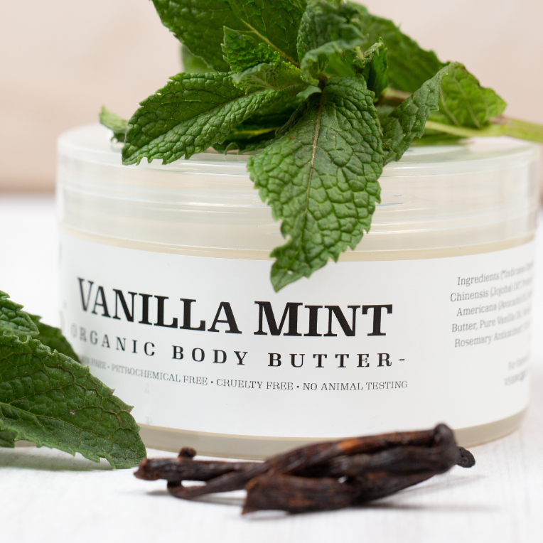 Una Biologicals® Vanilla Mint Body Butter | Natural Body Lotion | Una Biologicals Body Butter
