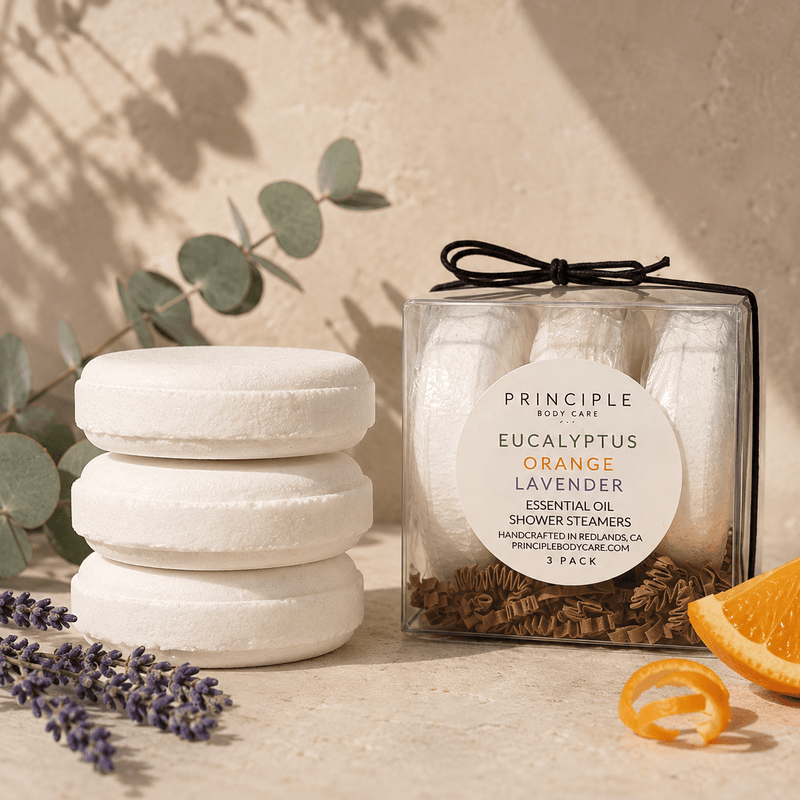 P R I N C I P L E Variety Pack Shower Steamers Bath Gray