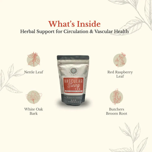 Euphoric Herbals Vascular Toning Tea Herbal Tea Seashell 30 Cup Servings