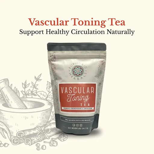 Euphoric Herbals Vascular Toning Tea Herbal Tea Seashell 30 Cup Servings