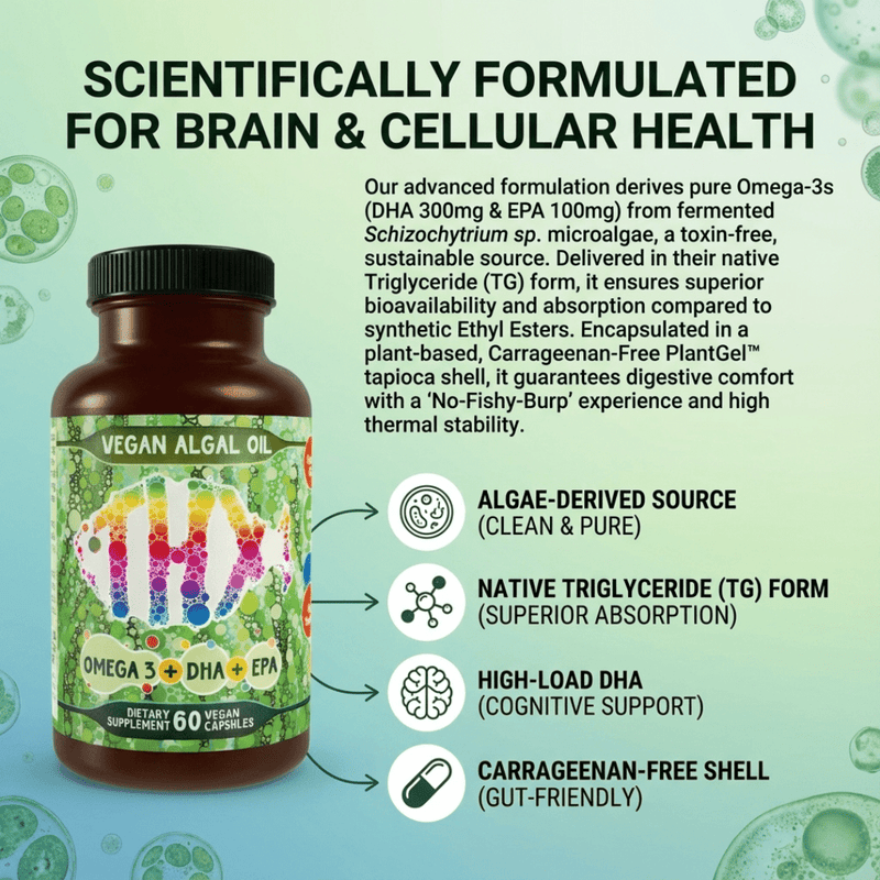 Vegan Algae Oil with DHA & EPA - The Better, Cruelty Free, Omega-3
