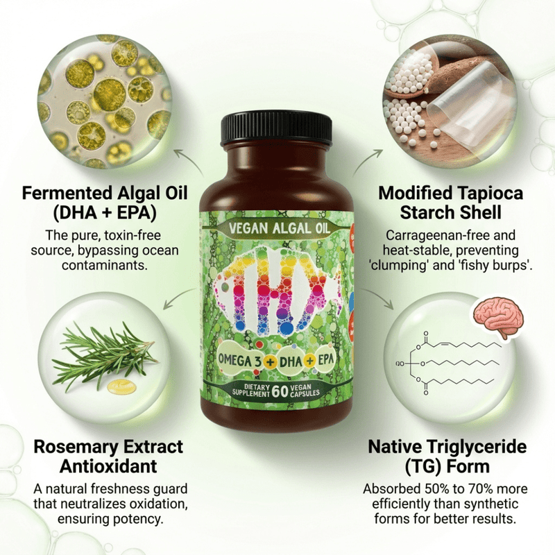 Vegan Algae Oil with DHA & EPA - The Better, Cruelty Free, Omega-3