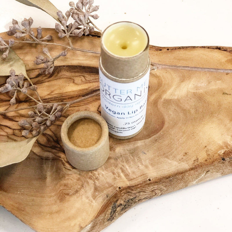 Butter Me Up Organics VEGAN Lip Balm / Organic Lip Balm / Compostable Paperboard Tube / Eco Friendly Face