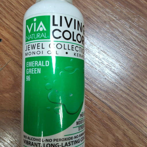 VIP Extensions Via Living Colors Semi-Permanent Hair Color, Emerald Green #96 Semi-Permanent Hair Color Dim Gray