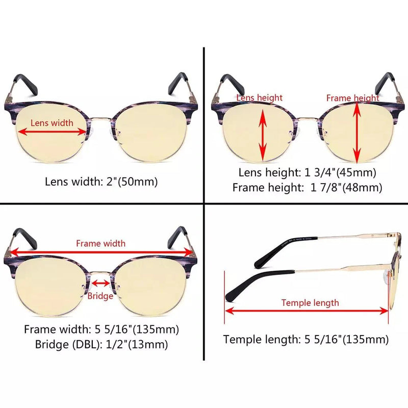 eyekeeper.com Vintage Browline Eyeglasses Elegant Style LX19001-BB60 Eyeglasses