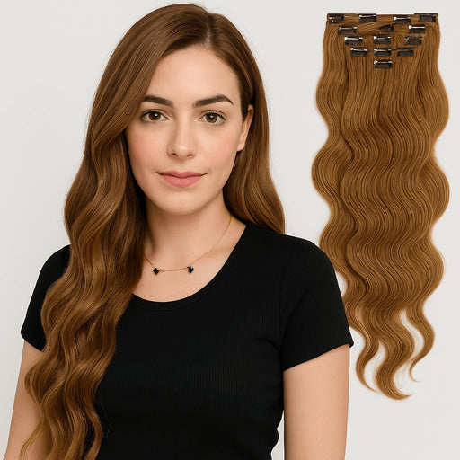 VIP Extensions VIP Clip Extensions / Body Wave 24" (170 g) - ClipeX System Hair Extension Black 1 JET BLACK,#1B,#60,P4/27,6,2 Dark Brown,18/22,613/27,8,1001,4,613/12,B2/60/2,8/22