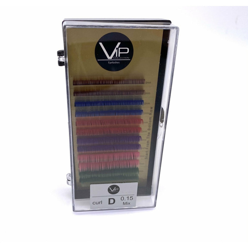 VIP Extensions VIP Eyelashes - 12 lines - 0.15 D Raibow Lashes Extensions