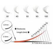 VIP Extensions VIP Eyelashes -Pre Fanned Lash Extrensions 12 Lines  3D Lashes Extensions